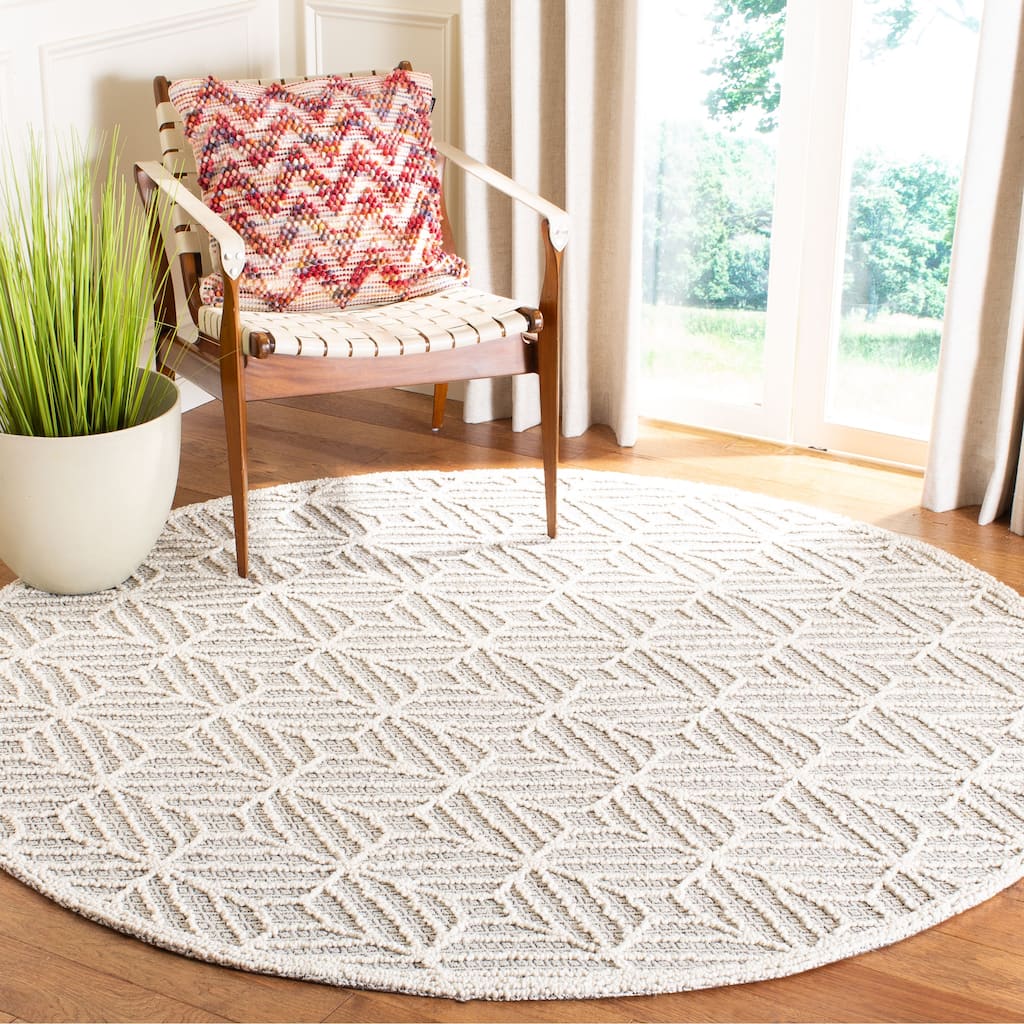 SAFAVIEH Handmade Trace Lakeisha & Contemporary Geometric Wool Rug