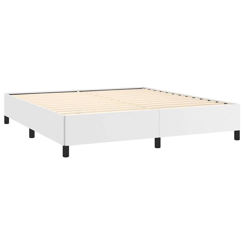 vidaXL Bed Frame, Faux Leather, No Mattress