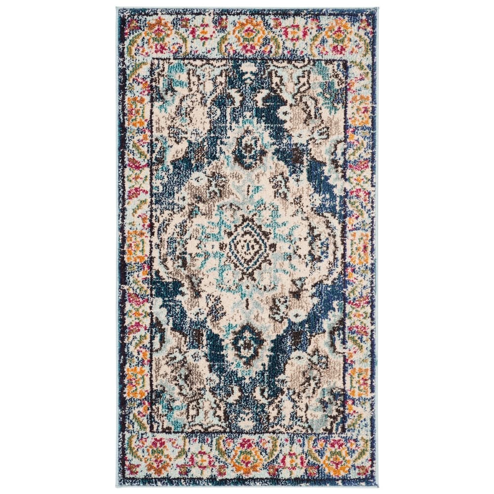 SAFAVIEH Monaco Oceane Boho Medallion Distressed Area Rug