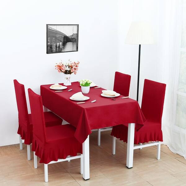 Shop 4pcs Stretch Dining Room Chair Covers Seat Protector On