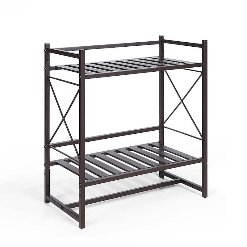 2 Tier Shelf with Towel Bar