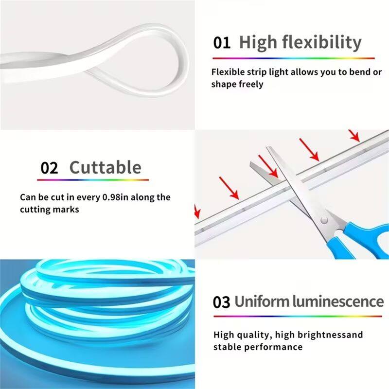 16.4Ft RGB Neon LED Strip Lights with App Control, Music Sync