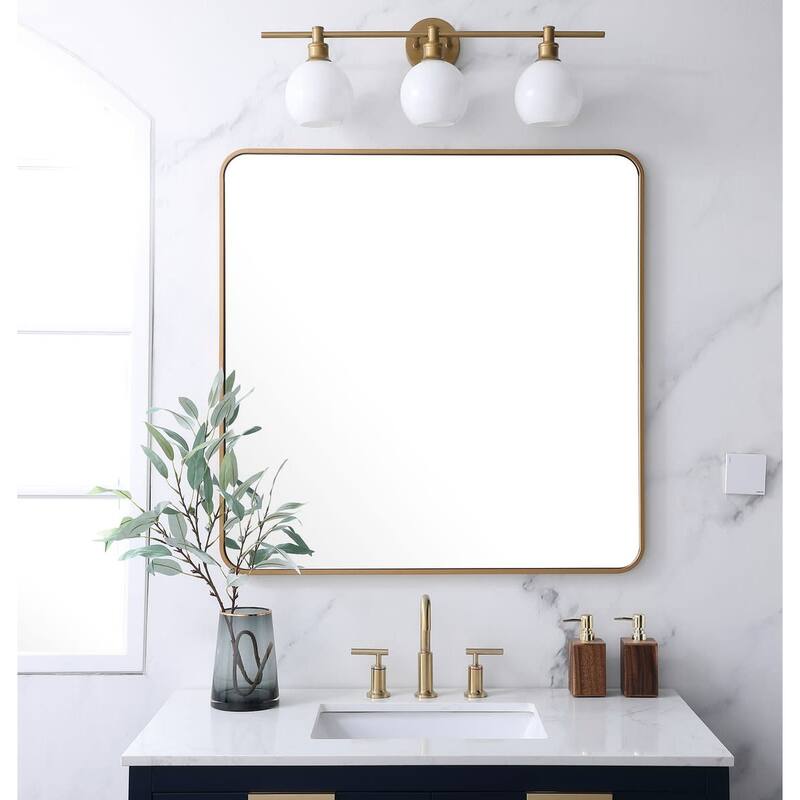 Elegant Lighting MR803636 Evermore 36" W x 36" H Contemporary Square