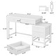 preview thumbnail 17 of 56, Computer Desk with 5 Drawers, Reversible Writing Desk with File Cabinet Printer Stand