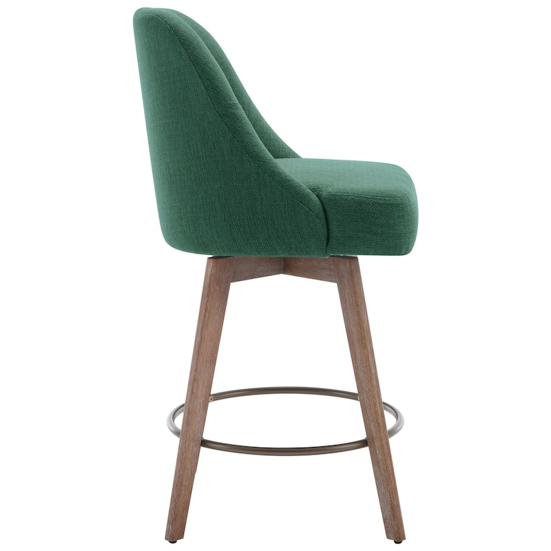 26" Counter Height Swivel Bar Stool, Upholstered Counter Stools - 39.37" (H) x 22.44" (D) x 21.65" (W)