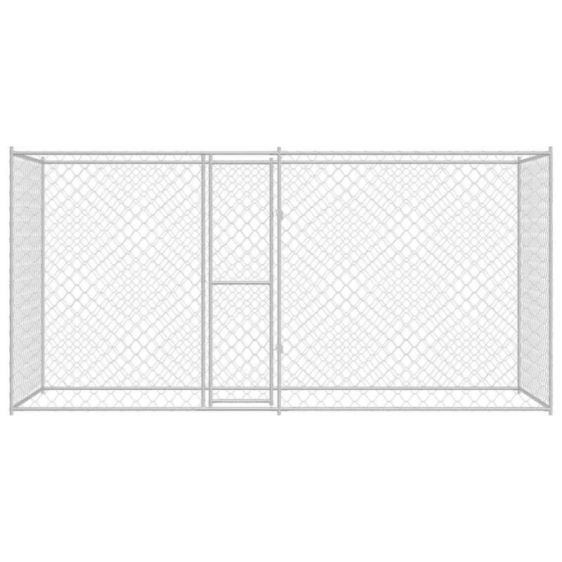 Dog Cage Silver 400/600/800 x 200 x 256 cm Galvanised Steel
