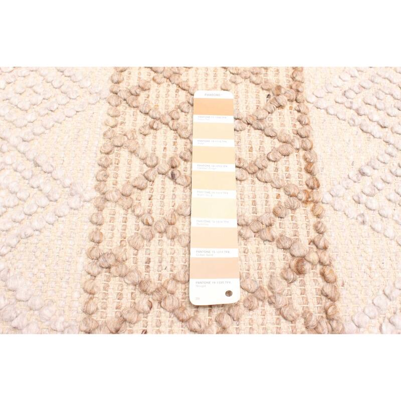 ECARPETGALLERY Braid weave Sienna Tan Wool Rug - 5'2 x 7'6