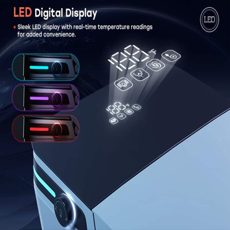 HOROW 10 in Rough-In Elongated Smart Bidet Toilet in White 1.0/1.27 GPF with Auto Flush Heated Seat Child Wash and Deodorizer