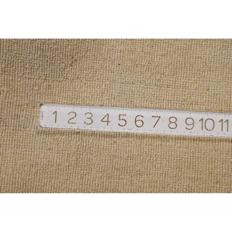 Modern Gabbeh Runner Rug Hand-Knotted Solid Wool Carpet - 2'9"x 9'7"