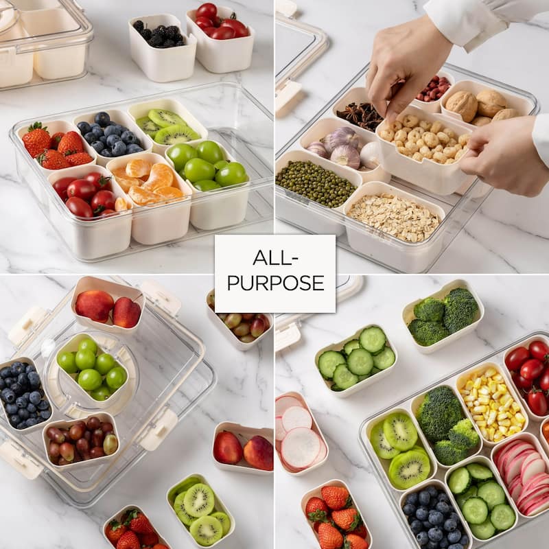 COOK WITH COLOR Snackle Box for Kids Lunch Box and Snack Container