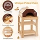 preview thumbnail 8 of 7, 3-Piece Outdoor Kitchen Set Mud Kitchen with Separate BBQ Grill and Pizza Oven-Natural - Multi