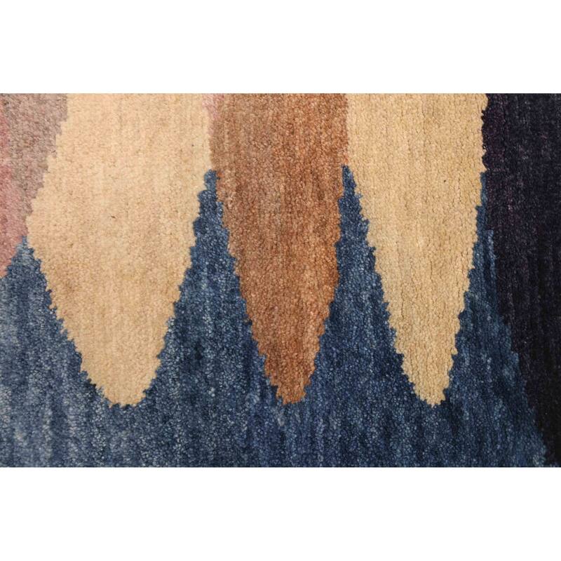 ECARPETGALLERY Hand-knotted Peshawar Ziegler Dark Blue Wool Rug - 4'3 x 6'3