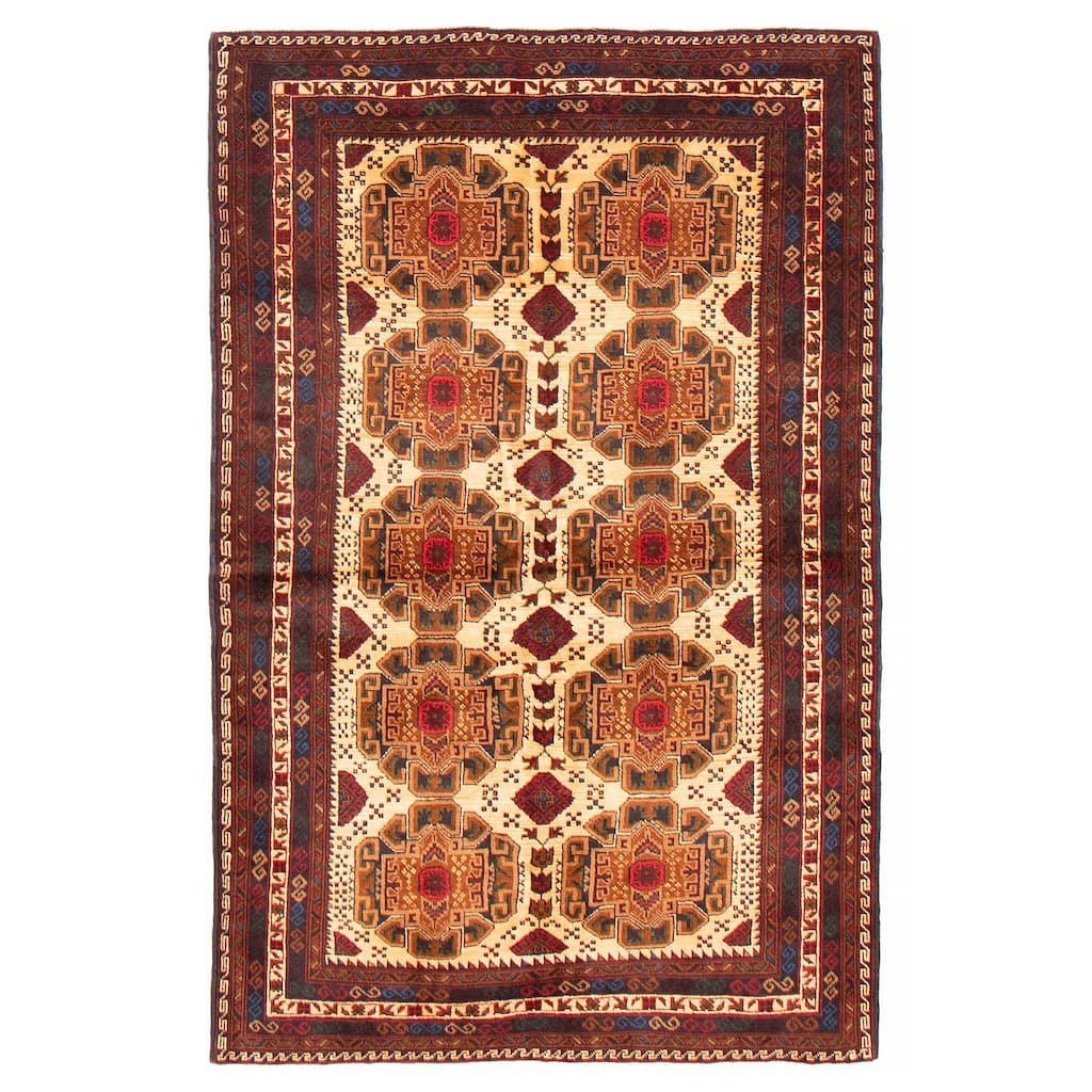 Teimani Ivory Rug 3'11" x 6'3" - 3'11 x 6'3