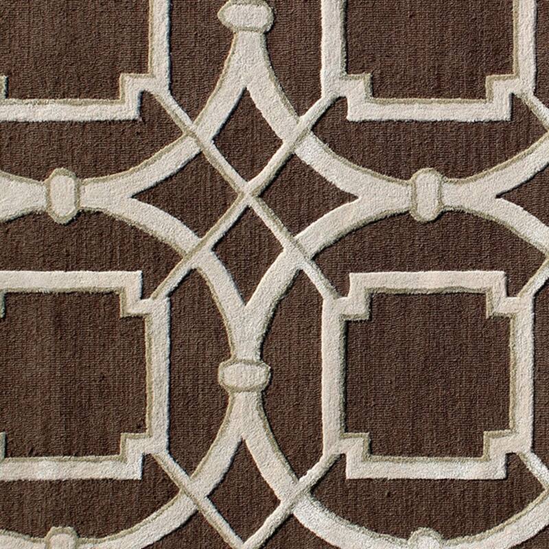 Bolah Hand Tufted Geometric Abstract Modern Non Skid Stain Resistant Area Rug By HomeRoots - 5' X 8'