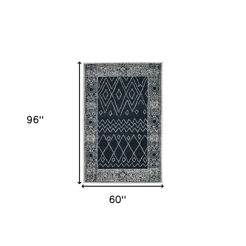 HomeRoots Southwestern Lodge Rectangle Area Rug