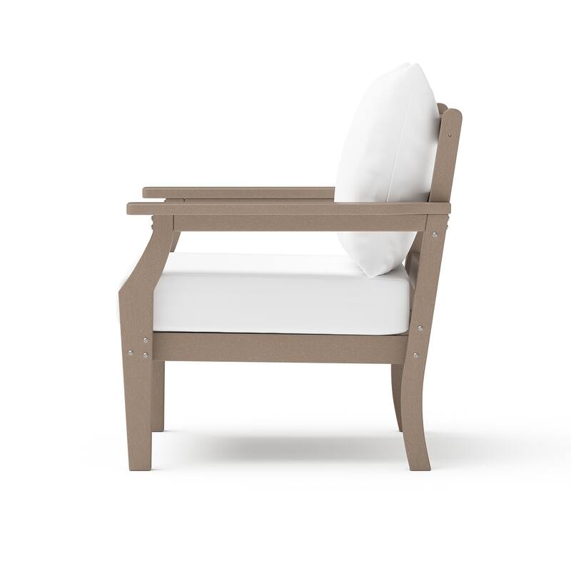 Kamas Outdoor Patio Club Chair - Tan Frame