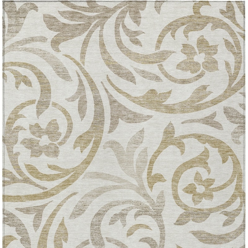 HomeRoots Floral Transitional Rectangle Outdoor Rug