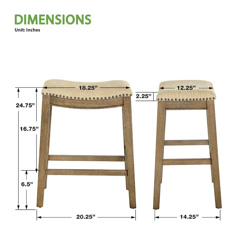 24" Saddle Stool (Set of 2)