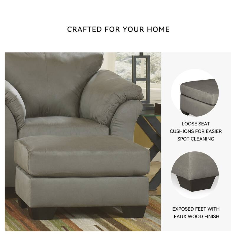 Darcy Cobblestone Grey Ottoman