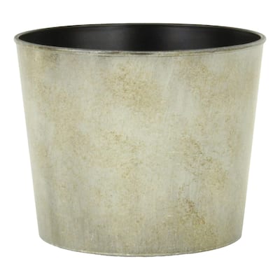 Cheungs Round, 7" gray planter with a tapered body - 12x12x11