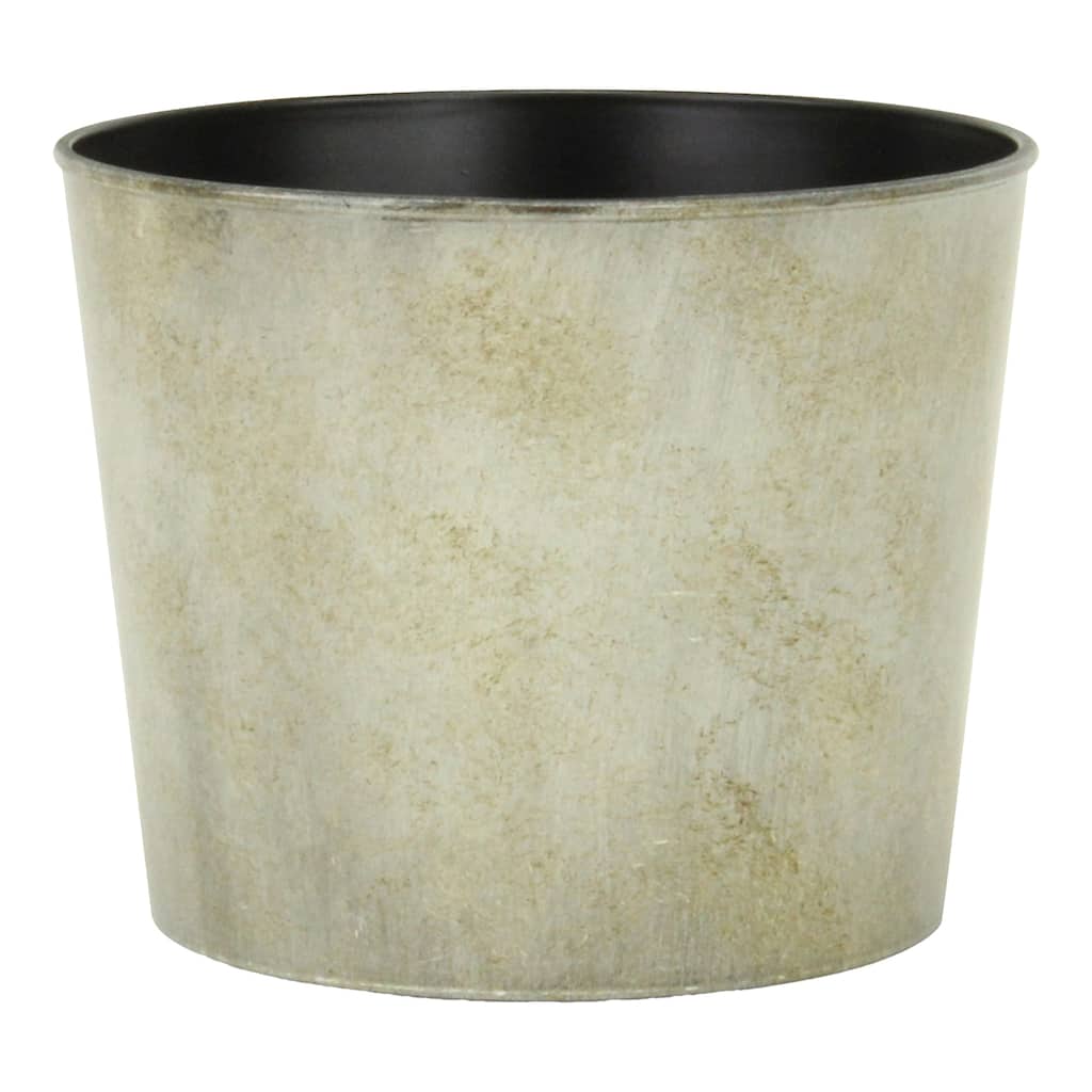 Cheungs Round, 7" gray planter with a tapered body - 12x12x11