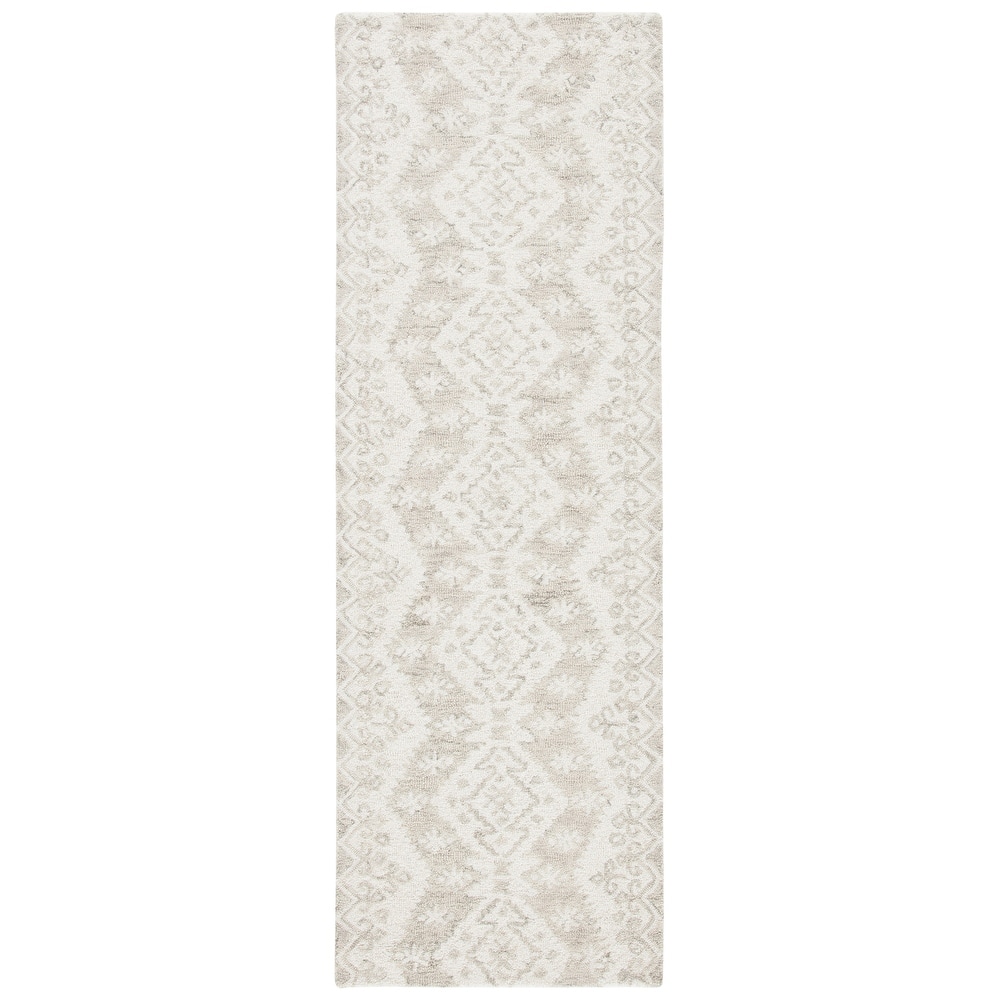 SAFAVIEH Handmade Snowflake Micro-loop Modern Wool Area Rug