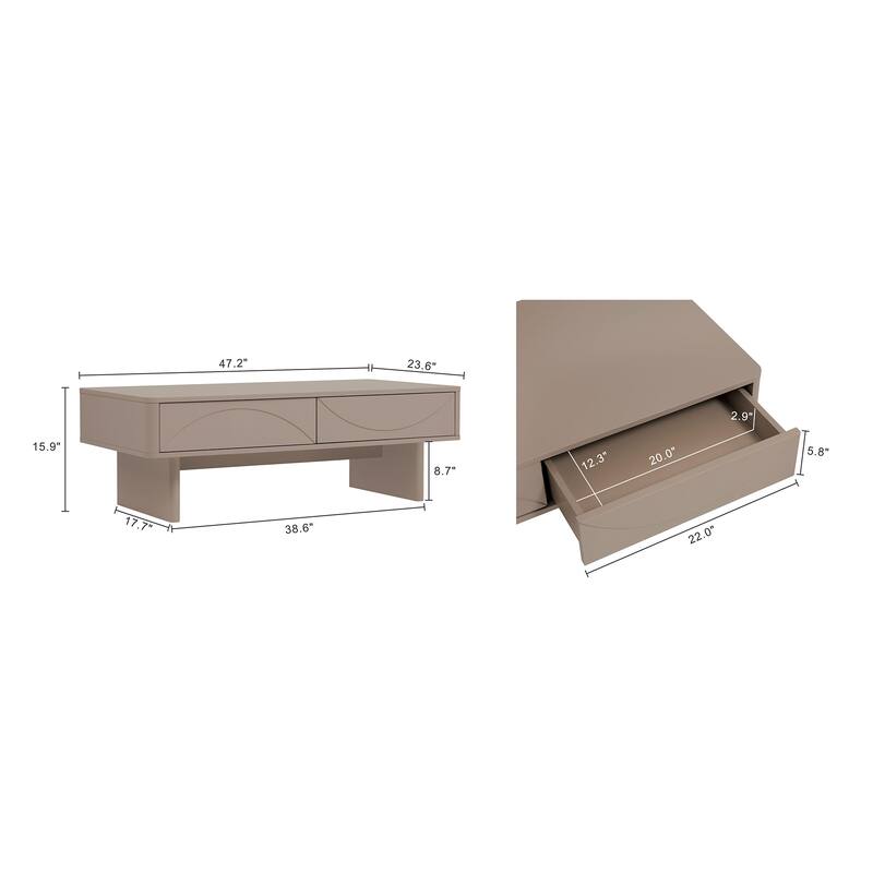 Manhattan Comfort Ella 47" Coffee Table