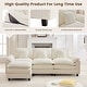 preview thumbnail 74 of 109, Modular Cloud Chenille Sectional Sofa with Ottomans, Deep Seat Convertible L-Shaped or U-Shaped Couch