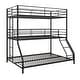 preview thumbnail 25 of 31, Avenue Greene Quinton Triple Metal Bunk Bed Black - Twin/Twin/Full