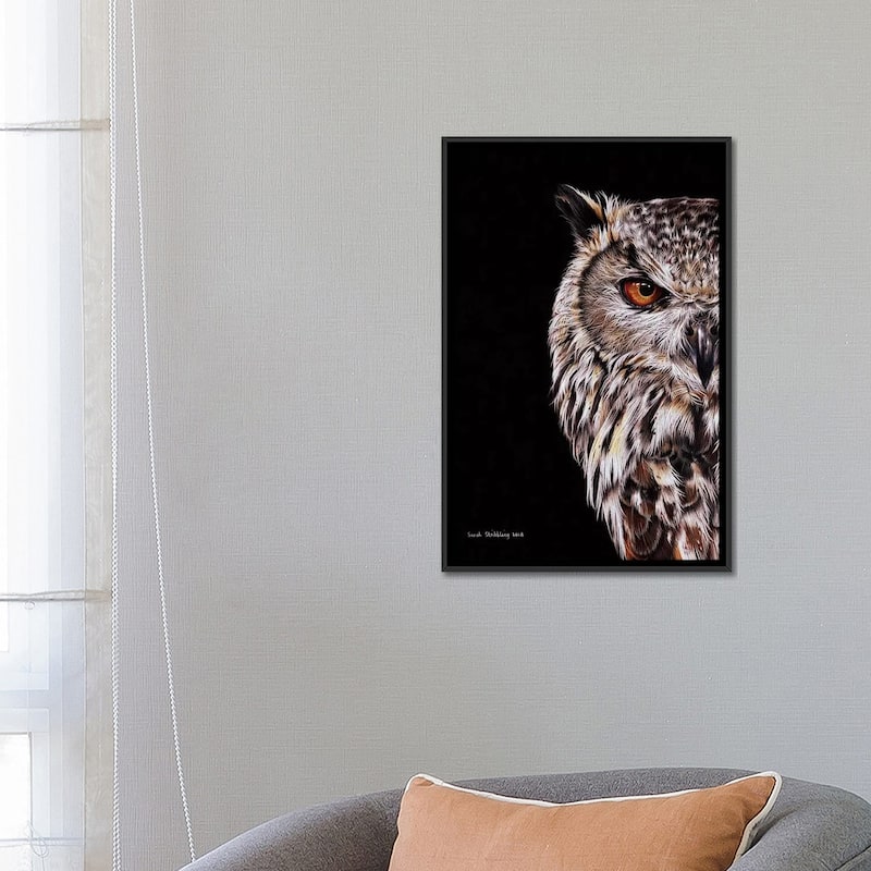 iCanvas "Eagle-Owl I" by Sarah Stribbling Framed Canvas Print