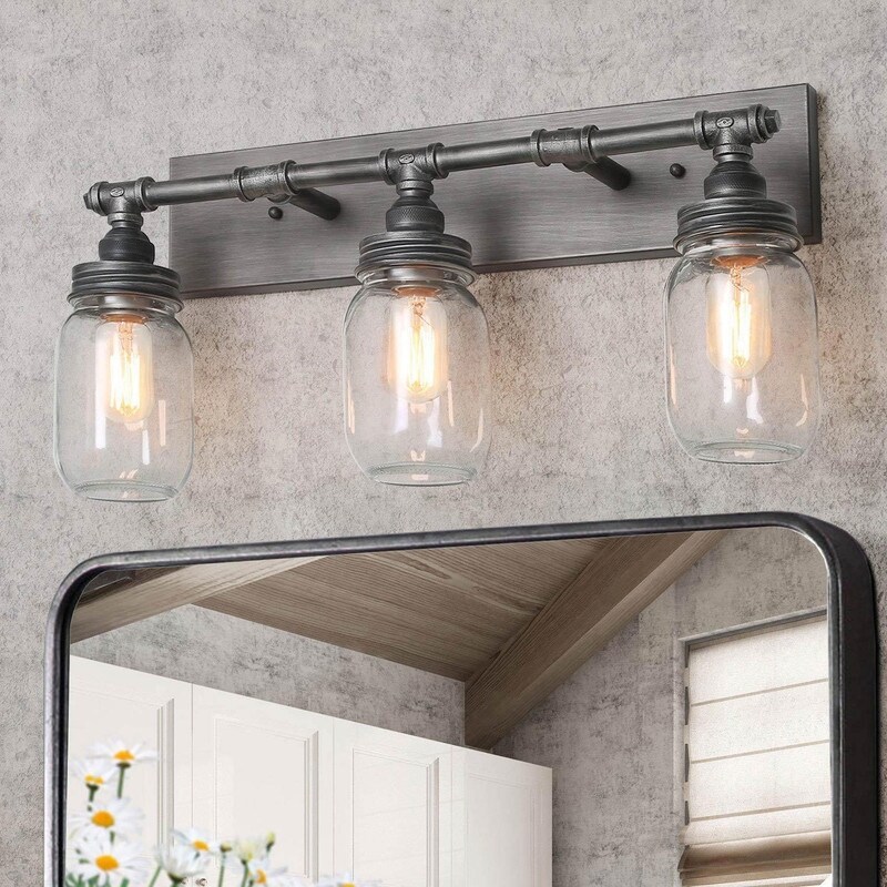 Pewter vanity light best sale