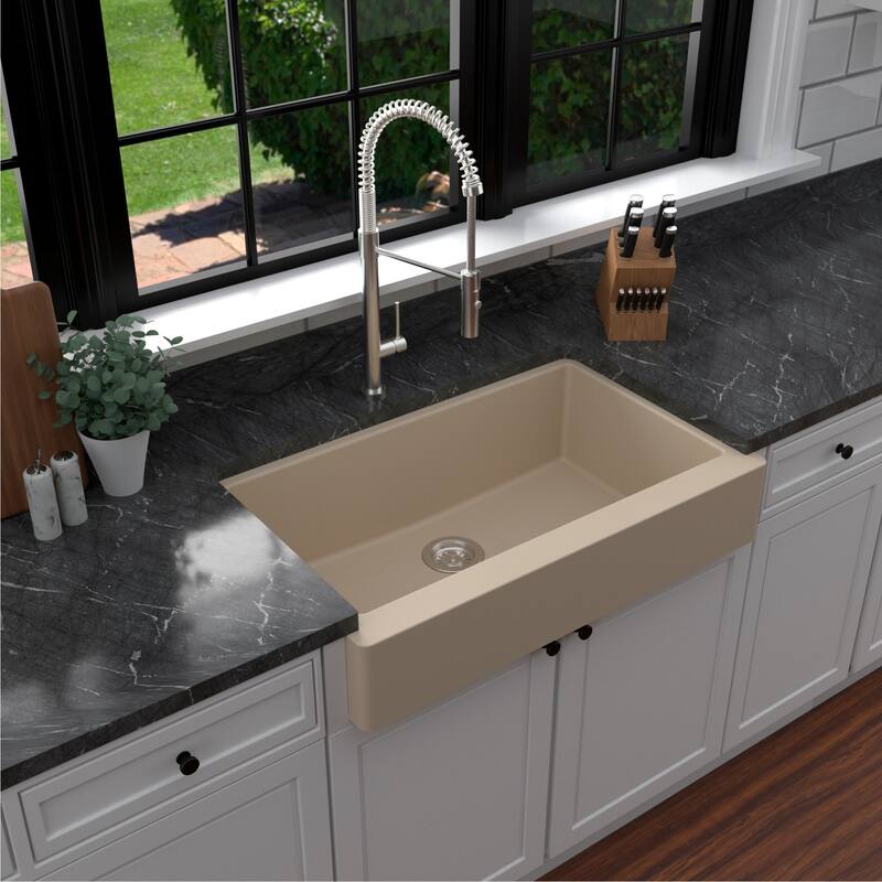 Karran Retrofit Apron Quartz Single Bowl Kitchen Sink