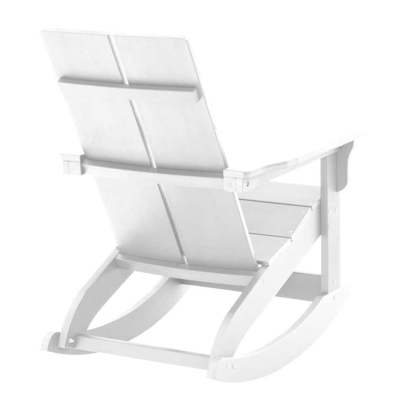 Indoor/Outdoor modern 2-Slat Adirondack Poly Resin Rockers - Set of 2