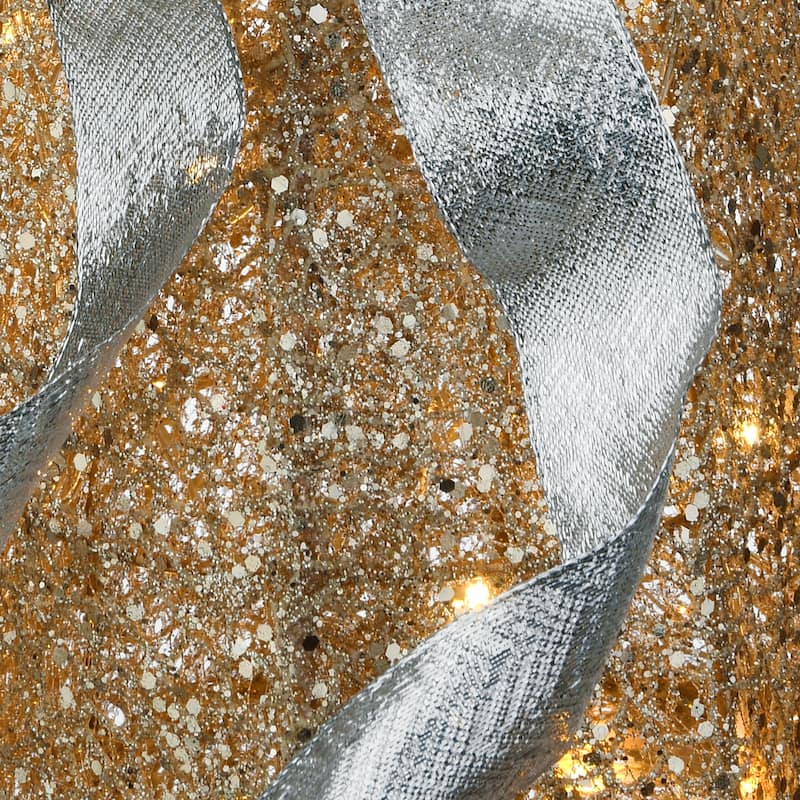 National Tree Company 53 in. Champagne Gold Praying Angel with LED Lights - 53 in