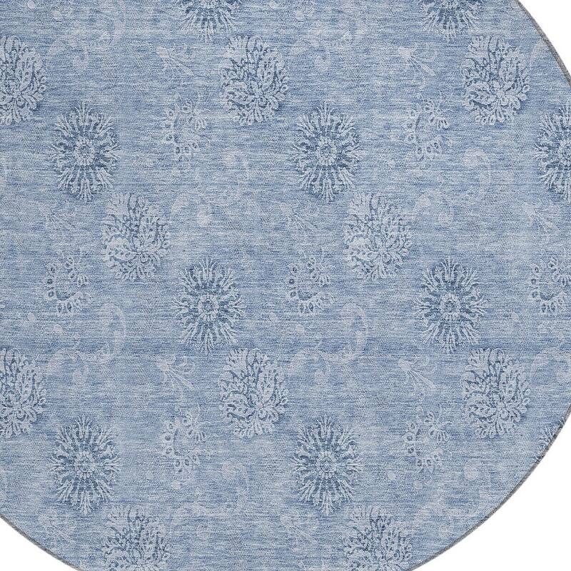 HomeRoots Floral Transitional Rectangle Outdoor Rug