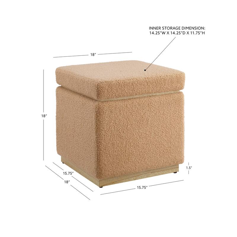 Rue Sherpa Square Storage Ottoman