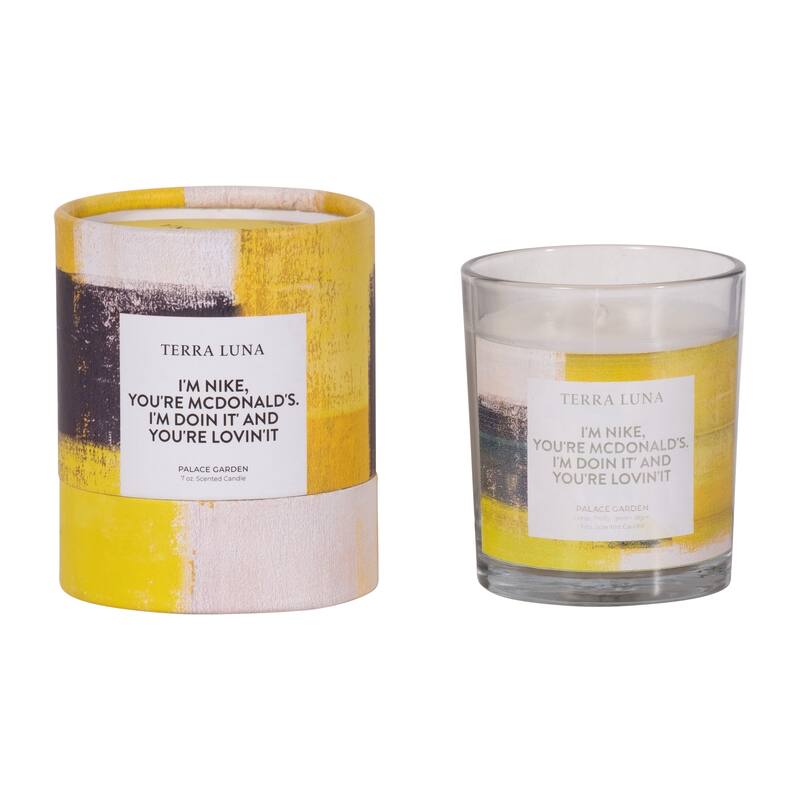 Sagebrook Home Glass Decorative Candles, Boxed Candle with Funny Quote (Set of 2) - 3" x 3" x 4"