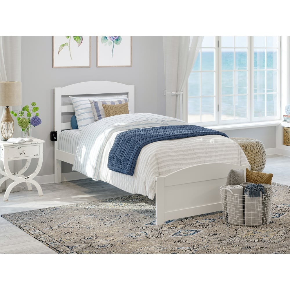 Warren Solid Wood Platform Bed with Footboard