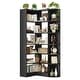 preview thumbnail 17 of 22, 6-Tier Corner Bookshelf, 71" H Freestanding L-Shaped Book Shelf with Baffle, Corner Open Display Shelf Bookcase