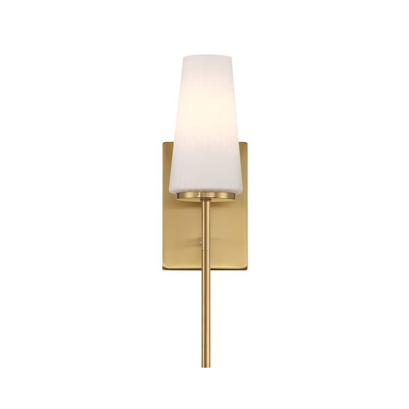 Bellevue SHWS42985 Meridian 16" Tall Bathroom Sconce with Fluted Opal