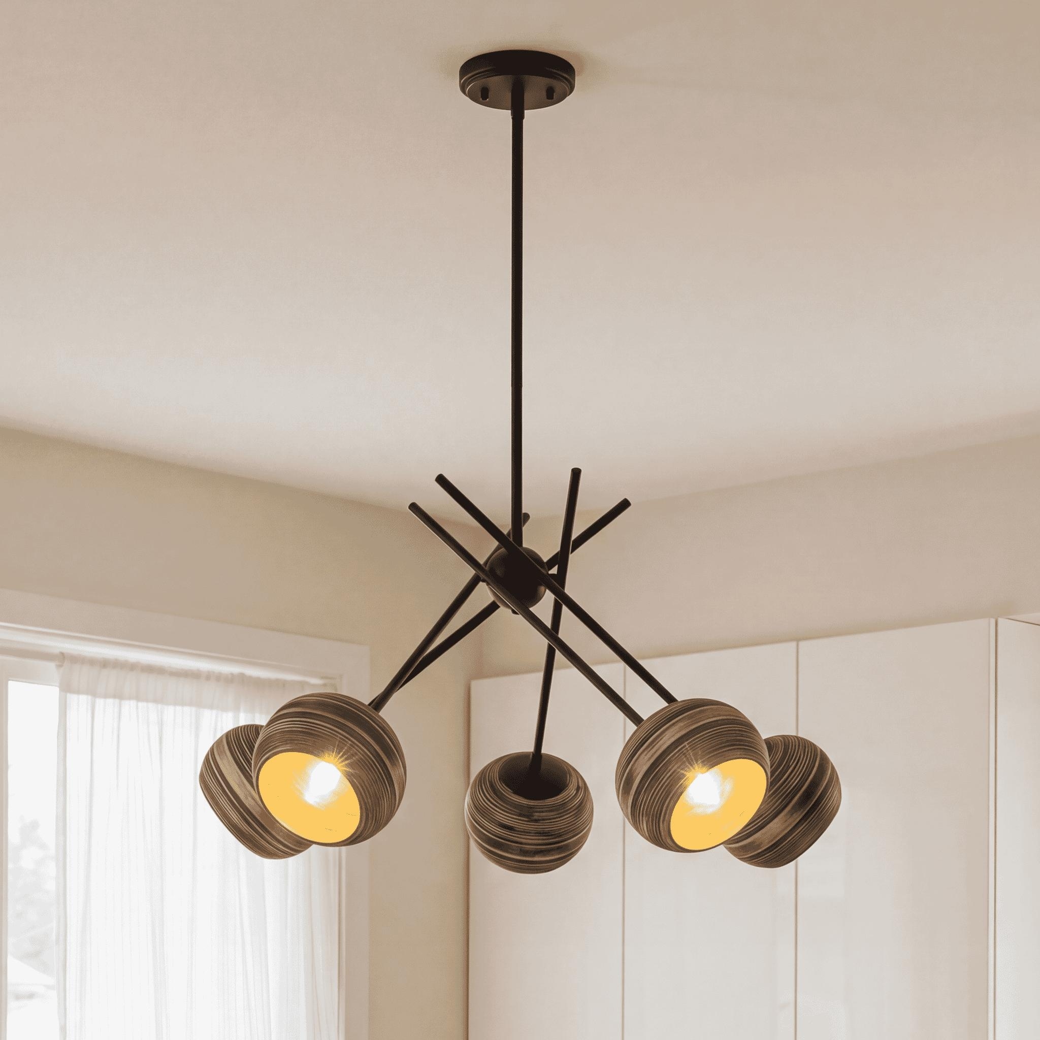 Jasper 5-Light Chandelier in Matte Black