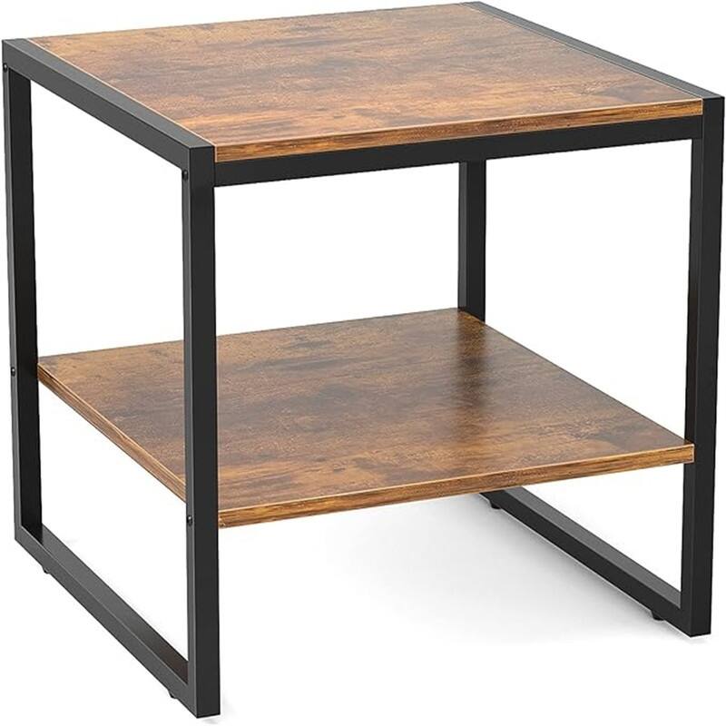 End Table - 20"D x 20"W x 20"H - Rustic Brown