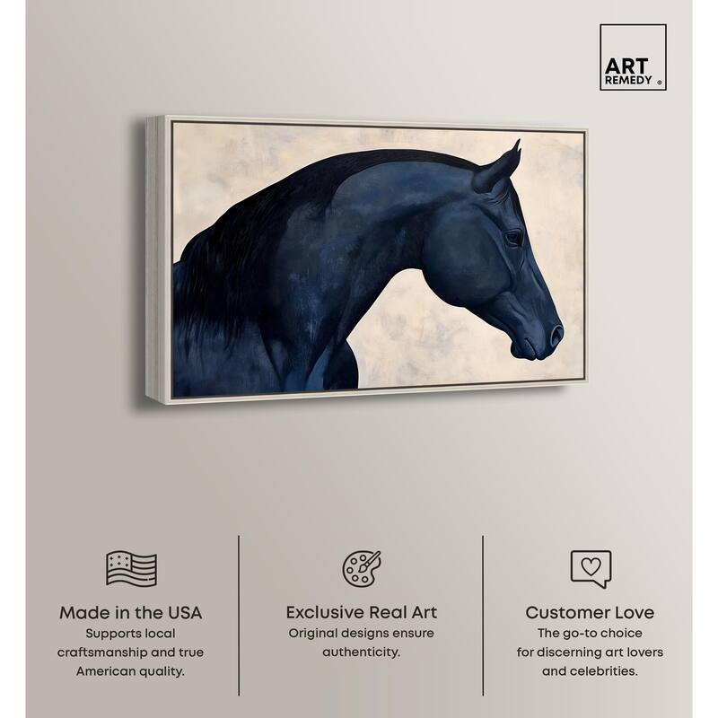 Blue Horse II Canvas by Art Remedy