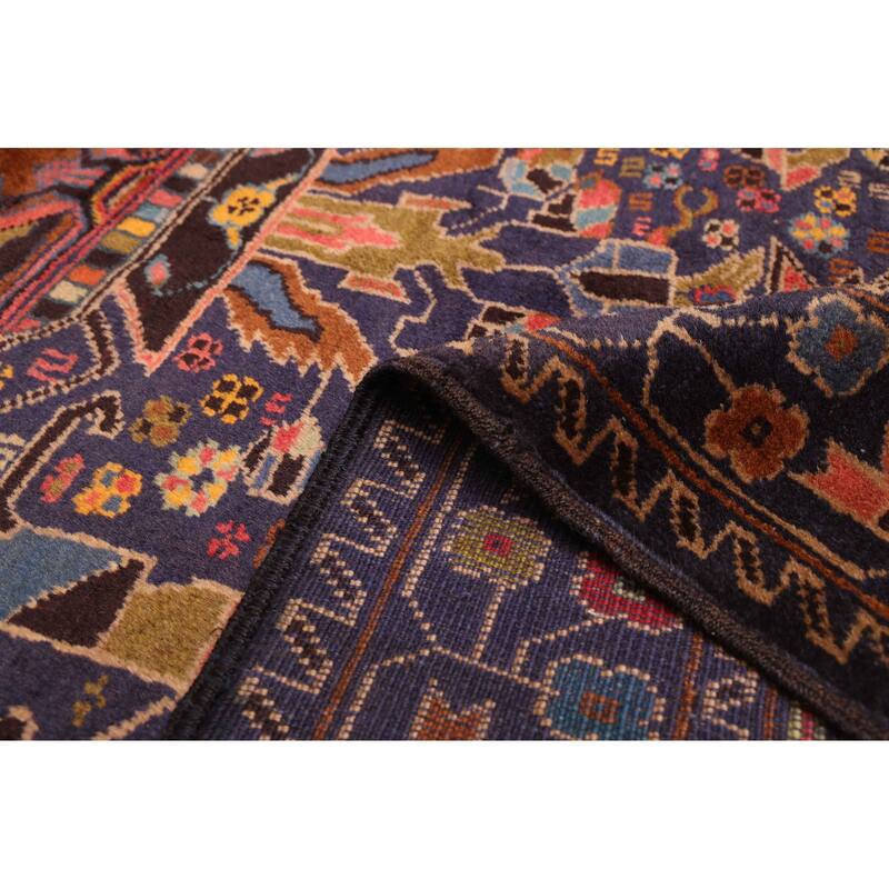 ECARPETGALLERY Hand-knotted Teimani Navy Wool Rug - 3'7 x 6'9