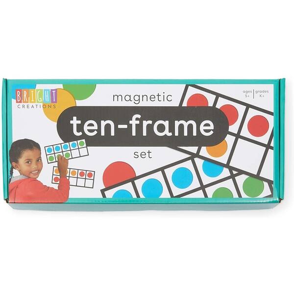 Ten Frame Set with 48 Math Counters for Kids (4 Pack) Bed