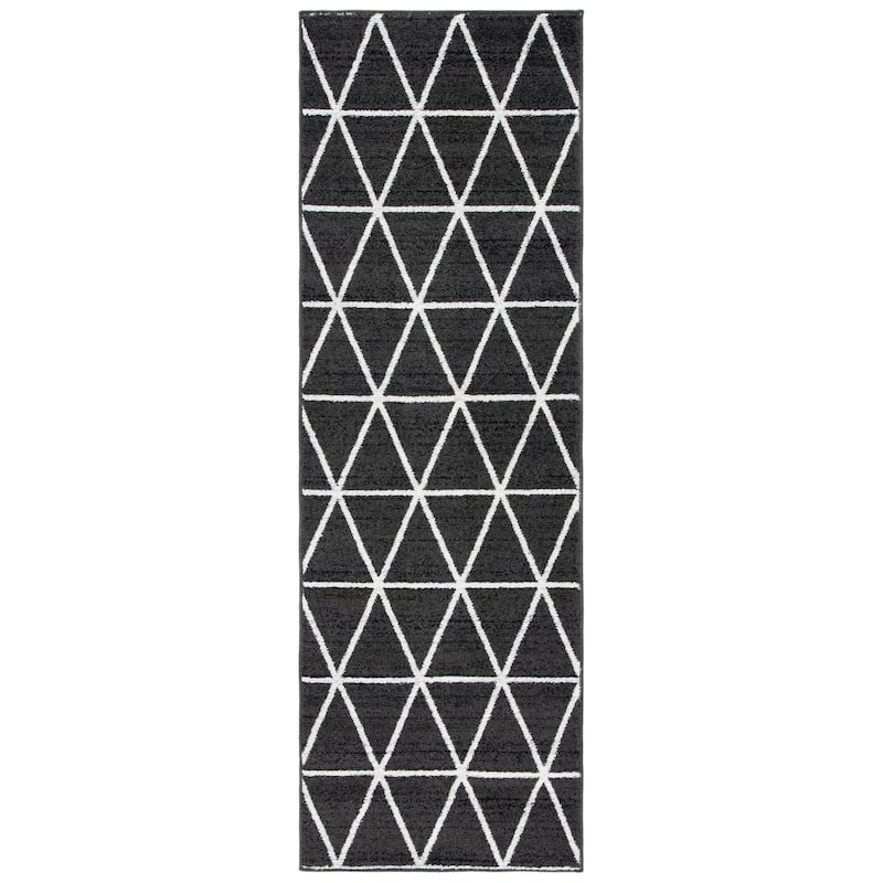 SAFAVIEH Adirondack Wako Vintage Oriental Rug - 2'6" x 8' Runner - Black/Ivory