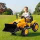 preview thumbnail 21 of 37, 12V Kids Electric Tractor with Digging Handle, Remote Control, and Music for Ages 3-6, Yellow. Yellow-1