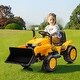 preview thumbnail 21 of 37, 12V Motorized Kids Tractor with Dual Driving Modes, Front Loader, Headlights, and Music Player Yellow-1