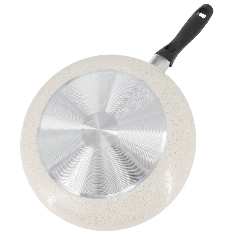 12 Inch Round Nonstick Aluminum Frying Pan in Linen