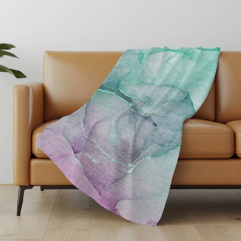 Premium Machine Washable Abstract Modern Sherpa Throw Blanket